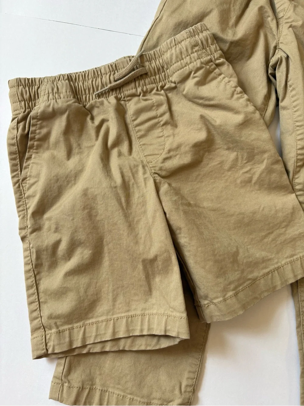 Lot Baby Gap Khaki Pull On Pants Shorts Beige Tan Uniform School Cotton Casual 5